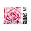 RSVP Pink Rose postage by rosesbythebay RSVP Pink Rose postage