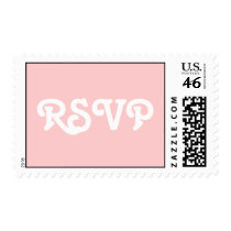 RSVP -Pink Stamp with White Letters