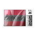 RSVP Pink Tulip Wedding Postage Stamp