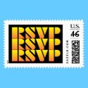 RSVP Postage Stamp by dndartstudio RSVP Postage Stamp