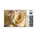 RSVP Postage Stamp_Cream Rose Vertical Letters