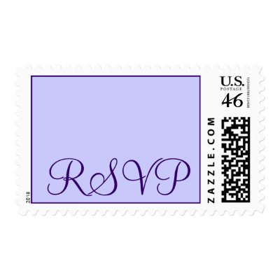 RSVP Postage Stamp_Lilac and Mauve by monogramgallery