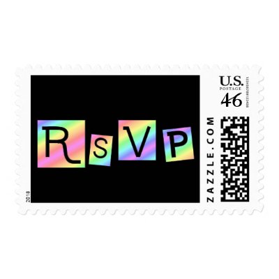 RSVP Postage Stamps by dndartstudio