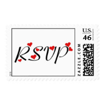 RSVP Red Hearts postage by dndartstudio RSVP Red Hearts postage
