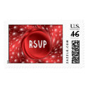 RSVP Red Postage Stamp