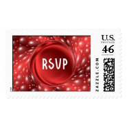 RSVP Red Postage Stamp stamp