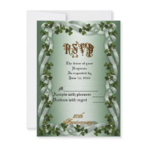 RSVP response card 50th anniversary vow renewal Ir Custom Announcements
