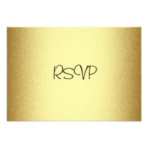 RSVP Response Card All Events Elegant Gold Personalized Invitations