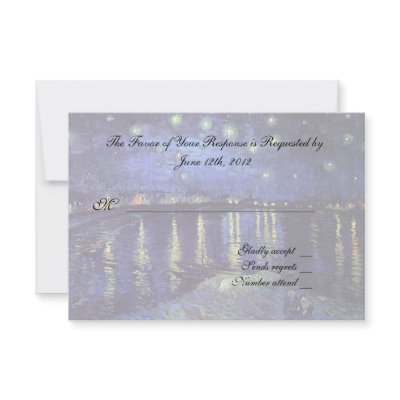 RSVP response card Invitation