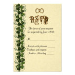 RSVP response card Irish shamrocks