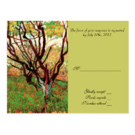 RSVP, response card, Orchard in Blossom Postcards