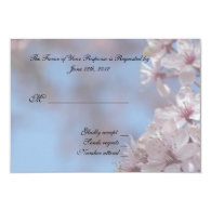 RSVP, response card, pretty spring cherry flowers Invitation