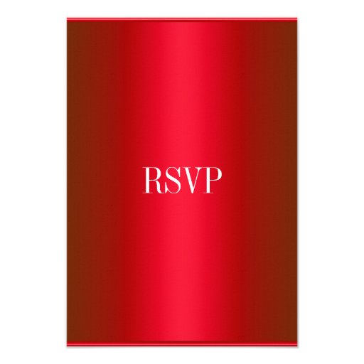RSVP Response Card Red White All Events Invites
