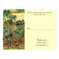 RSVP, response card, van Gogh Post Card