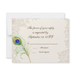 RSVP Response Cards - Vintage Peacock &amp; Etchings Custom Invitation