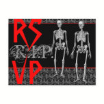 RSVP Skeletons - Halloween Party, Haunted House postcards