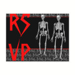 RSVP Skeletons - Halloween Party, Haunted House postcards