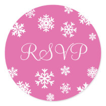 RSVP Snowflakes Envelope Sticker Seal by hummingbirdcake RSVP Snowflakes Envelope Sticker Seal