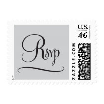 Rsvp stamp on silver with swirl stamps