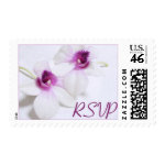purple orchid RSVP stamps