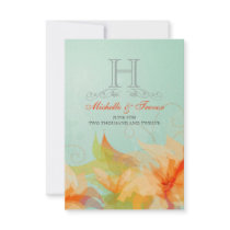 RSVP - Stylish Floral Abstract Wedding Invitations