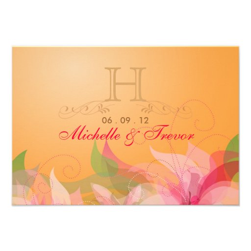 RSVP - Tangerine Fall Wedding Reply Cards Personalized Invites