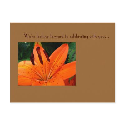 RSVP tigerlily postcard