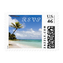 RSVP Tropical Beach Wedding postage