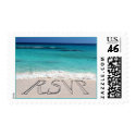 RSVP Tropical Sand Wedding Postage postage