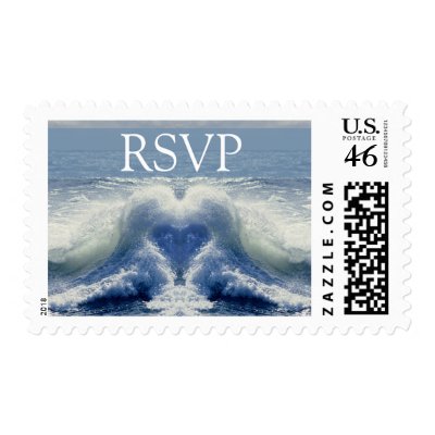 RSVP Tropical Theme Wedding Stamps