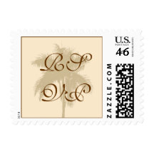 RSVP Tropical Wedding Postage Stamp