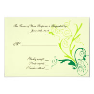 RSVP wedding cards.  Swirl floral pattern Invites