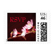 RSVP Wedding Cherry Blossom Postage stamp