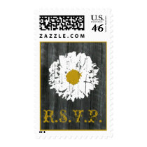RSVP Wedding - Daisy & Barnwood Stamp