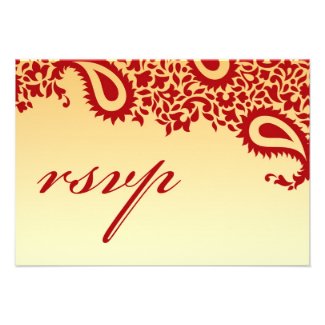 RSVP Wedding Indian Style Card Personalized Announcements