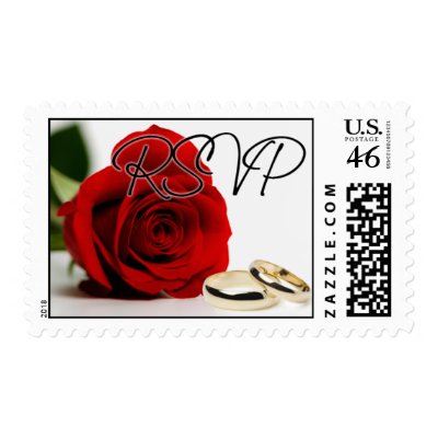 RSVP Wedding Invitation Postage Stamp