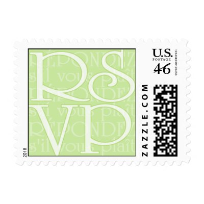 RSVP Wedding Invitation Postage Stamp