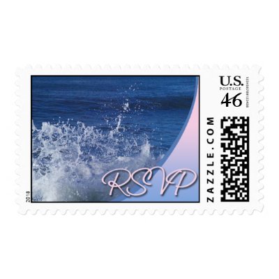 RSVP Wedding Invitation Postage Stamp