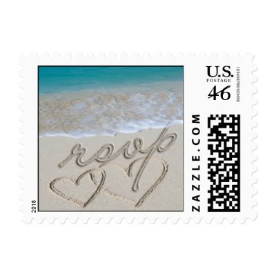 RSVP Wedding Invitation Postage Stamp