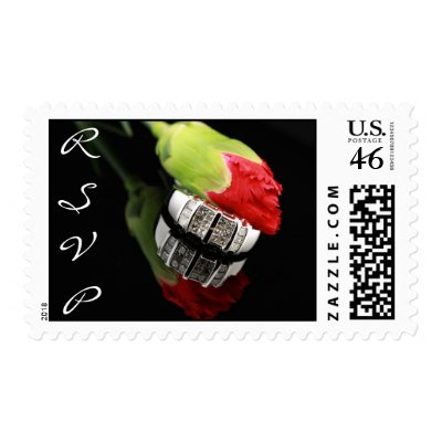 RSVP Wedding Invite Postage Stamps