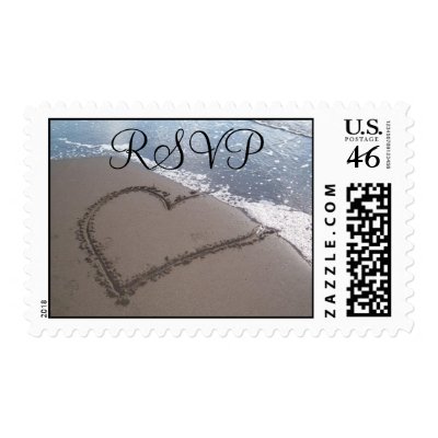 RSVP Wedding Postage Stamp