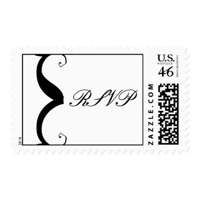 RSVP Wedding Postage Stamp