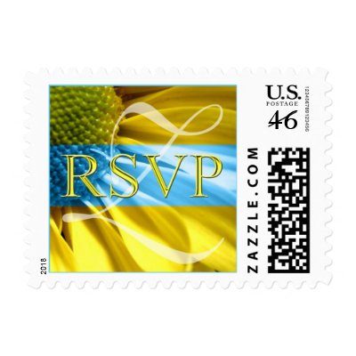 RSVP Wedding Postage Stamp
