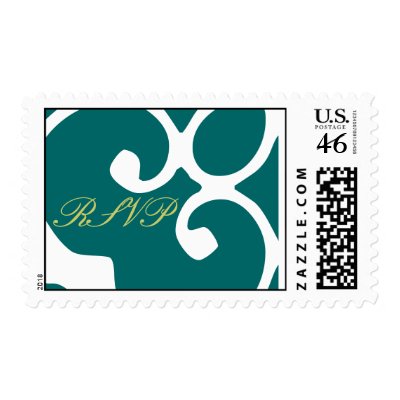 RSVP Wedding Postage Stamp