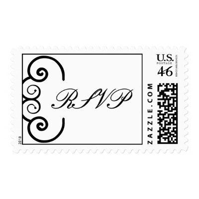 RSVP Wedding Postage Stamp