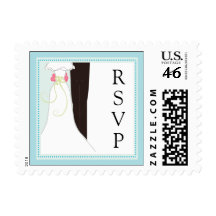 RSVP Wedding postage stamps