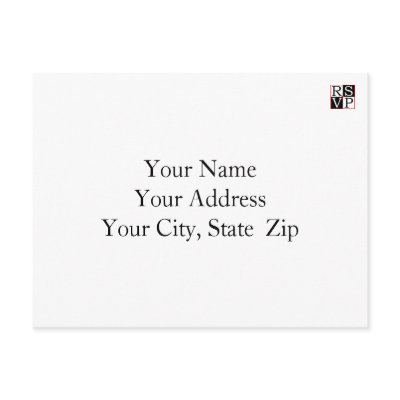 RSVP Wedding Postcard