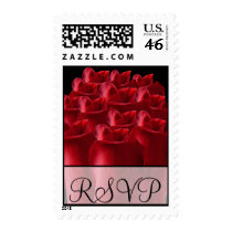 RSVP Wedding Red Roses Postage postage