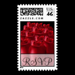 RSVP Wedding Red Roses Postage