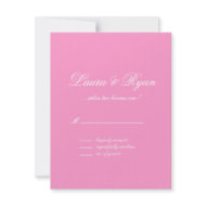RSVP Wedding Reply Card Paris France Pink Roses invitation